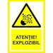 Placuta atentie explozibil